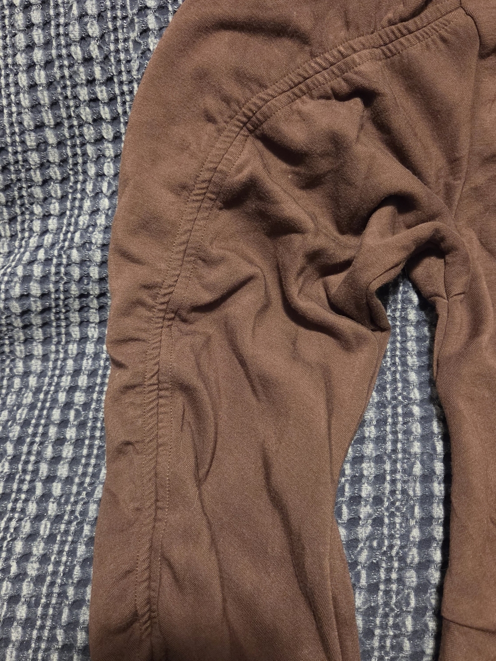 Women's Brown Half-Zip Pullover with Gold Zipper - Picture 4 of 6